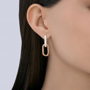 Золотые серьги SOKOLOV с фианитом 51-121-00417-1 фото