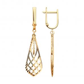 Золотые серьги Diamant 51-121-02840-1 фото