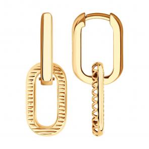 Золотые серьги-трансформеры Diamant 51-121-02932-1 фото