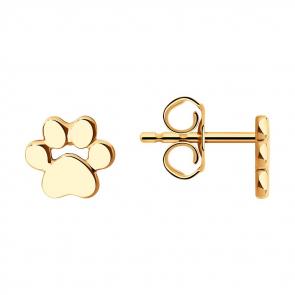 Золотые серьги Diamant 51-122-01154-1 фото