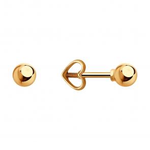 Золотые серьги Diamant 51-122-01932-2 фото