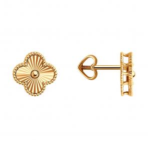 Золотые серьги Diamant 51-122-02245-1 фото