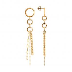 Золотые серьги Diamant 51-122-02944-1 фото