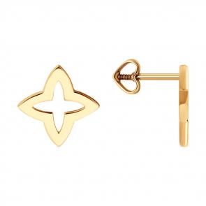 Золотые серьги Diamant 51-122-02952-1 фото