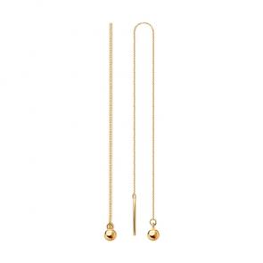 Золотые серьги Diamant 51-123-00661-1 фото