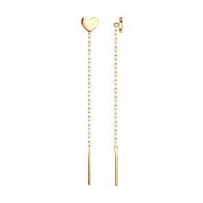 Золотые серьги Diamant 51-123-00732-1 фото