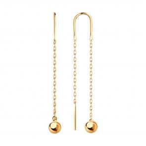 Золотые серьги Diamant 51-123-01623-1 фото