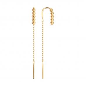 Золотые серьги Diamant 51-123-01690-1 фото