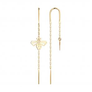 Золотые серьги Diamant 51-123-01885-1 фото