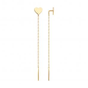 Золотые серьги Diamant 51-123-02184-1 фото