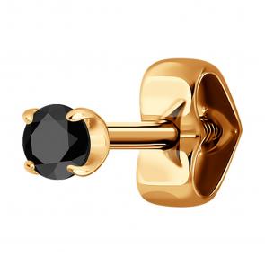 Одиночная серьга из золота Diamant с фианитом 51-127-02067-2 фото