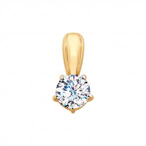 Золотая подвеска Diamant с фианитом 51-130-00099-1 фото