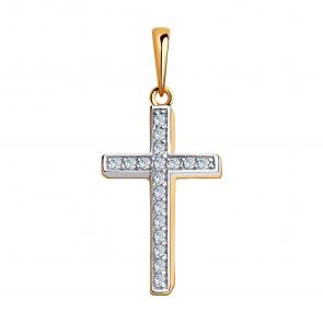 Золотая подвеска Diamant с фианитом 51-130-00375-1 фото