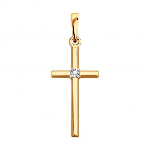 Золотая подвеска Diamant с фианитом 51-130-00411-1 фото