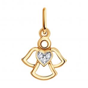 Золотая подвеска Diamant с фианитом 51-130-00492-1 фото