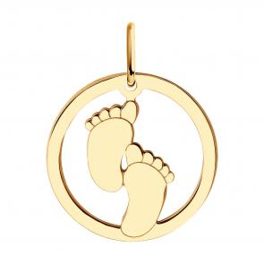 Золотая подвеска Пяточка Diamant 51-130-00662-1 фото