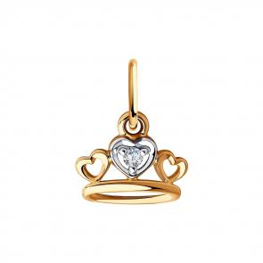Золотая подвеска Diamant с фианитом 51-130-00745-1 фото