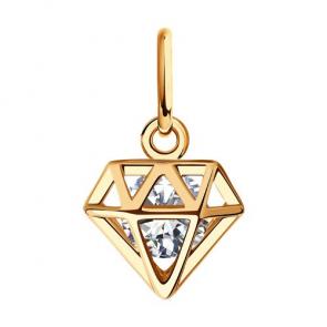 Золотая подвеска Diamant с фианитом 51-130-00836-1 фото
