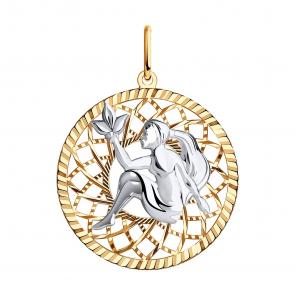 Золотая подвеска Знак зодиака Дева Diamant 51-130-01063-1 фото