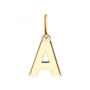 Золотая подвеска-буква А Diamant 51-130-01125-1 фото