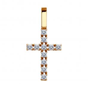 Золотая подвеска Diamant с фианитом 51-130-01691-1 фото