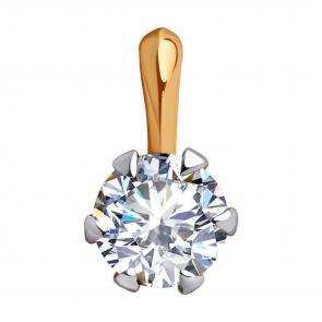 Золотая подвеска Diamant с фианитом 51-130-01816-1 фото