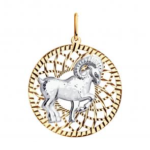 Золотая подвеска Знак зодиака Овен SOKOLOV 51-130-01835-1 фото