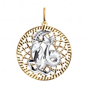 Золотая подвеска Знак зодиака Козерог SOKOLOV 51-130-01836-1 фото