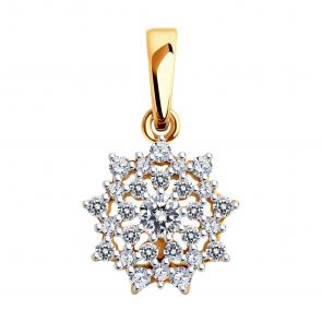 Золотая подвеска Diamant с фианитом 51-130-02020-1 фото