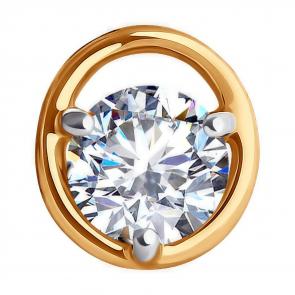 Золотая подвеска Diamant с фианитом 51-130-02032-1 фото