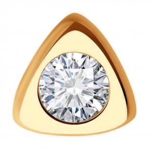 Золотая подвеска Diamant с фианитом 51-130-02048-1 фото