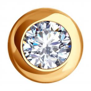 Золотая подвеска Diamant с фианитом 51-130-02125-1 фото
