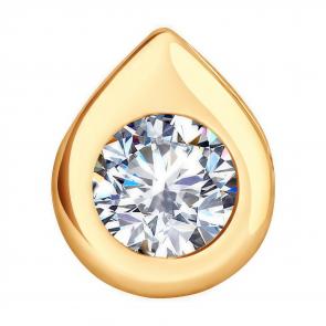 Золотая подвеска Diamant с фианитом 51-130-02242-1 фото