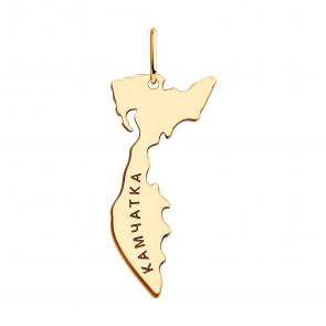 Золотая подвеска п.о. Камчатка Diamant 51-130-02480-1 фото