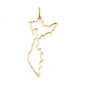 Золотая подвеска п.о. Камчатка Diamant 51-130-02798-1 фото