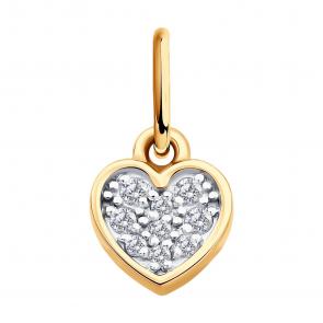 Золотая подвеска Diamant с фианитом 51-130-02862-1 фото