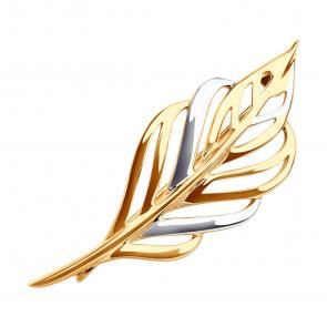 Золотая брошь Diamant 51-140-02795-1 фото