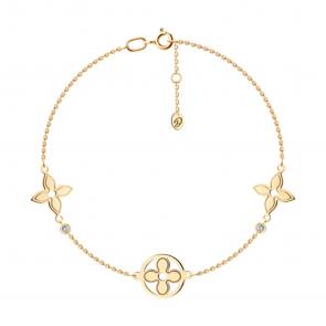 Золотой браслет Diamant с фианитом 51-150-00420-1 фото