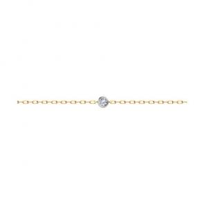 Золотой браслет Diamant с фианитом 51-150-01941-1 фото