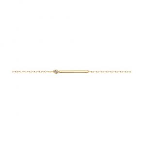 Золотой браслет Diamant с фианитом 51-150-01963-1 фото