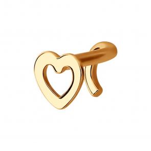 Золотой пирсинг в нос Diamant 51-160-01616-1 фото