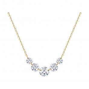 Золотое колье Diamant с фианитом 51-170-00480-1 фото