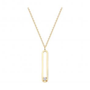 Золотое колье Diamant с фианитом 51-170-01051-1 фото