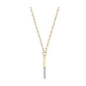 Золотое колье Diamant с фианитом 51-170-01642-2 фото