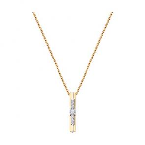Золотое колье Diamant с фианитом 51-170-01994-1 фото