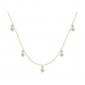Золотое колье Diamant с фианитом 51-170-02421-1 фото