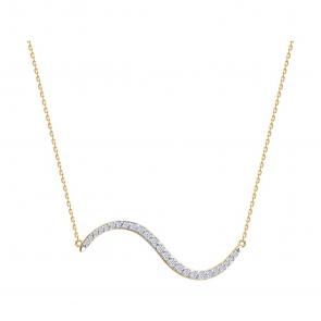 Золотое колье Diamant с фианитом 51-170-02983-1 фото