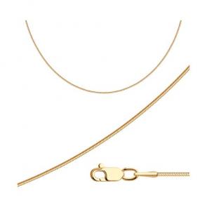 Золотая цепь плетение Снейк (Тонда) Diamant 51-180-01035-1 фото