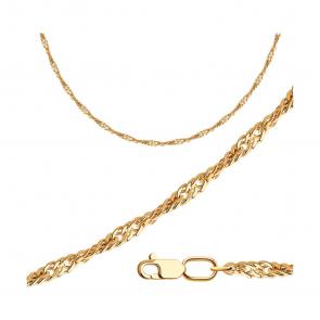 Золотая цепь плетение Сингапур Diamant 51-180-09060-31 фото