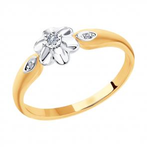 Золотое кольцо Diamant с бриллиантом 51-210-00242-1 фото